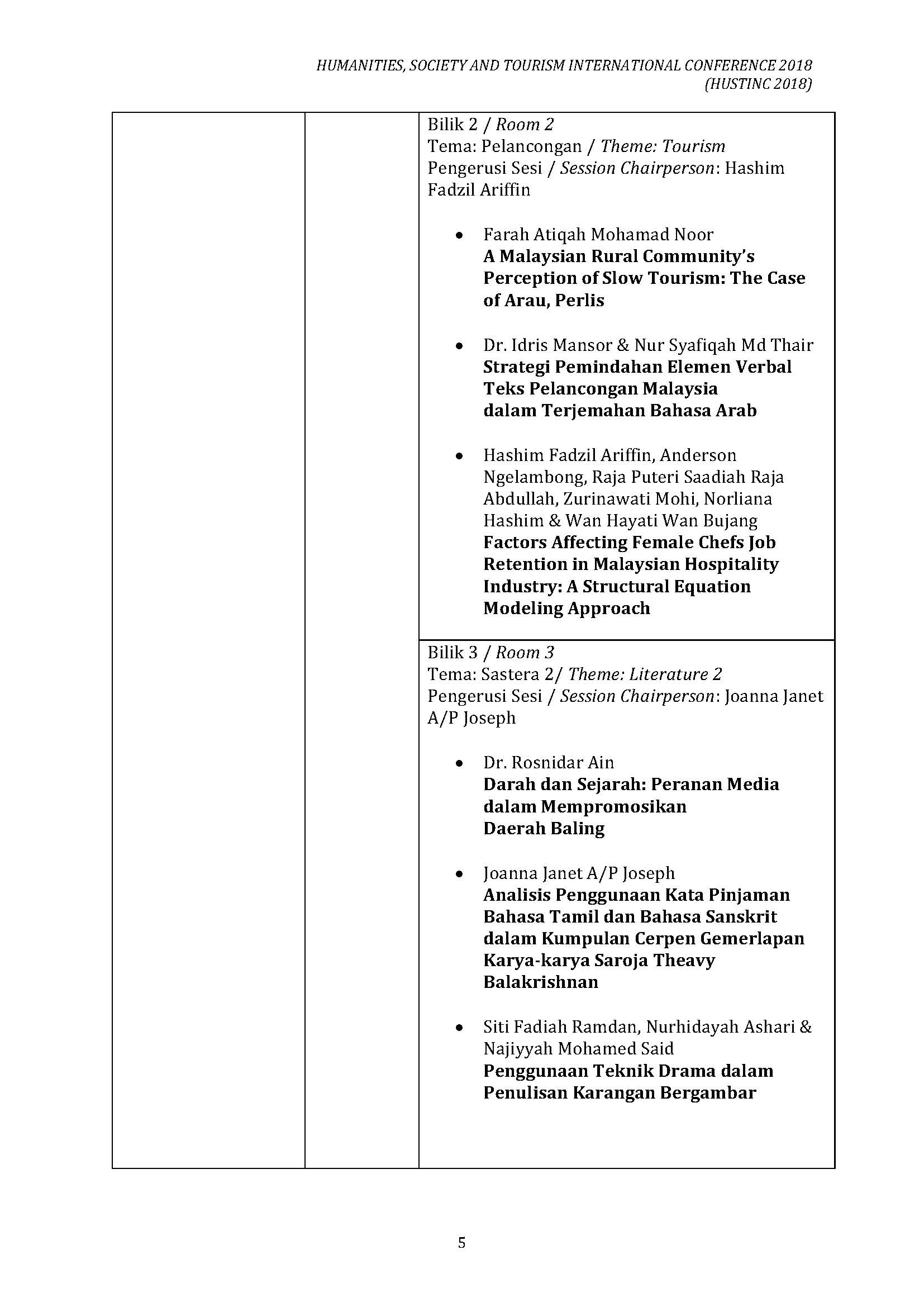 HUSTINC programme 22 OCT 2018 Page 2