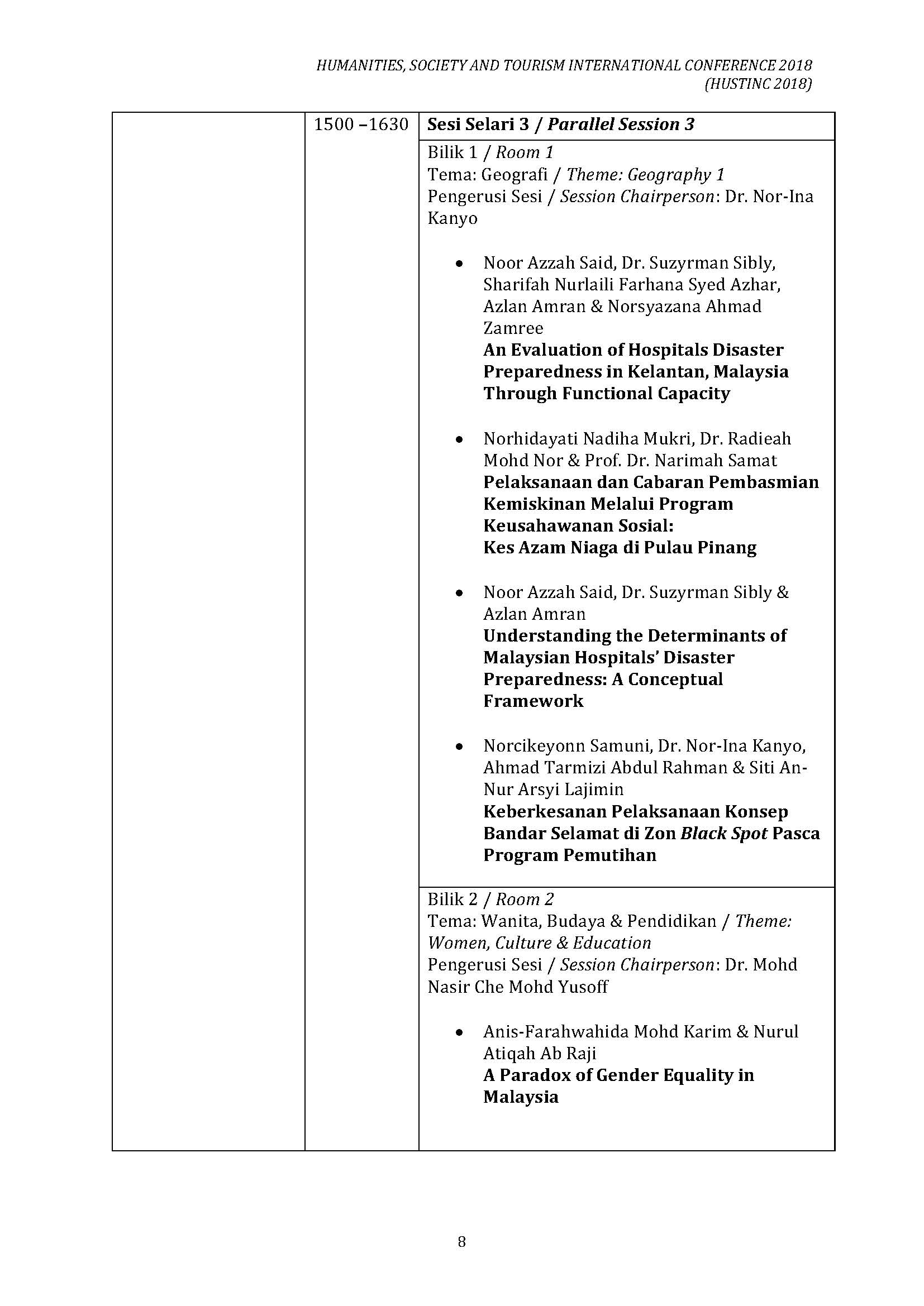 HUSTINC programme 22 OCT 2018 Page 5